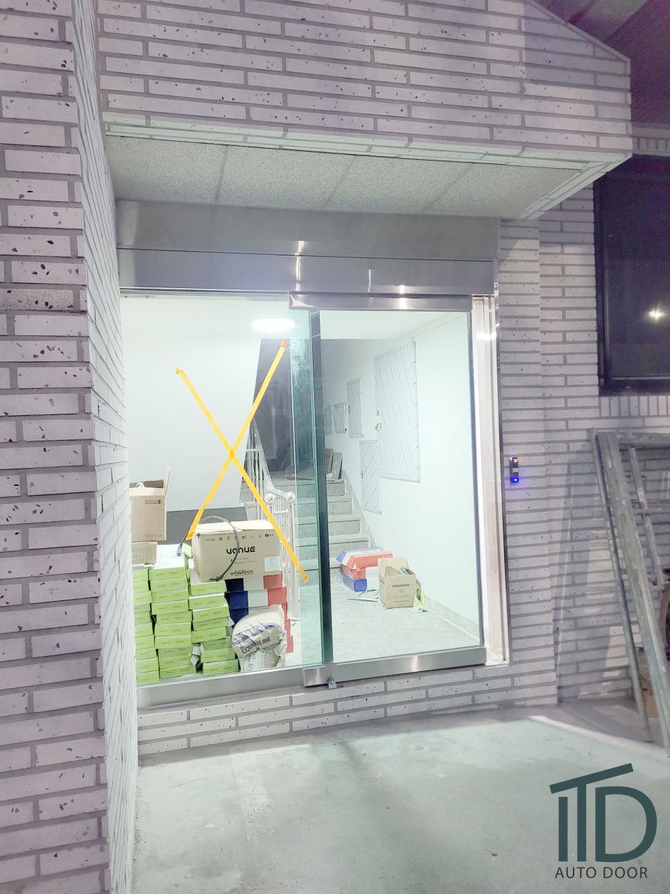 [대전충남자동문]빌라 자동문 설치시공- 슬라이딩(편개자동문) 설치[국제오토텍자동문]